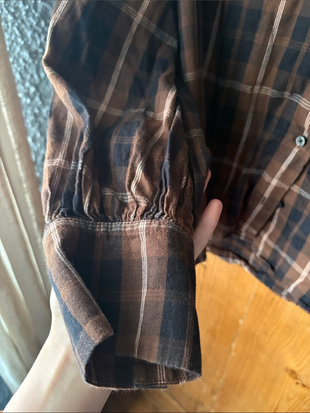J. Crew Brown & Black Plaid Button-Down Shirt - Picture 2 of 5
